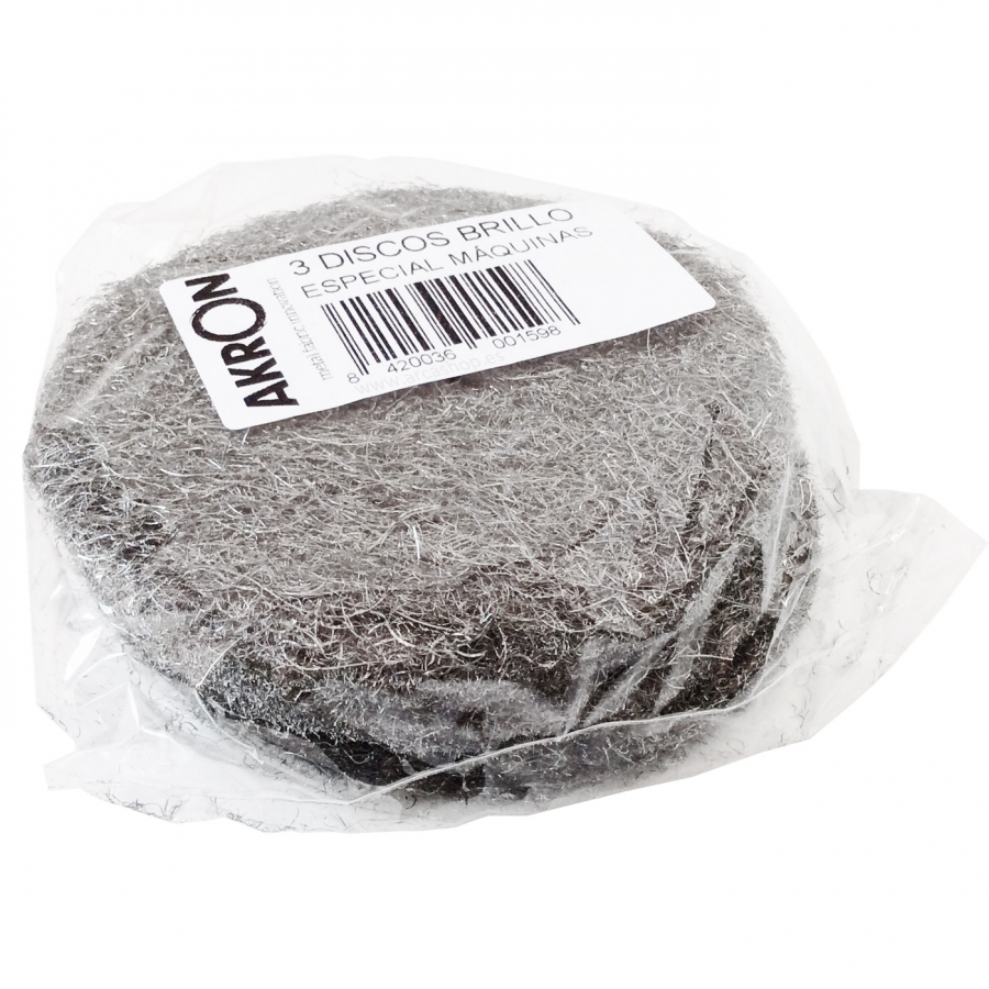 DISCOS DE LANA DE ACERO 3 UNI.