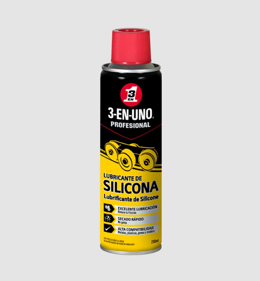 3 EN UNO LUBRICANTE SILICONA SPRAY 250ML.