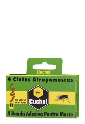 CUCHOL CINTA ATRAPAMOSCAS 4 UNID.