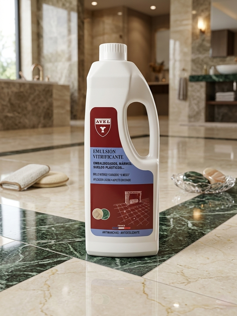 EMULSION VITRIFICANTE SUELO MARMOL, PLASTICOS 1L.
