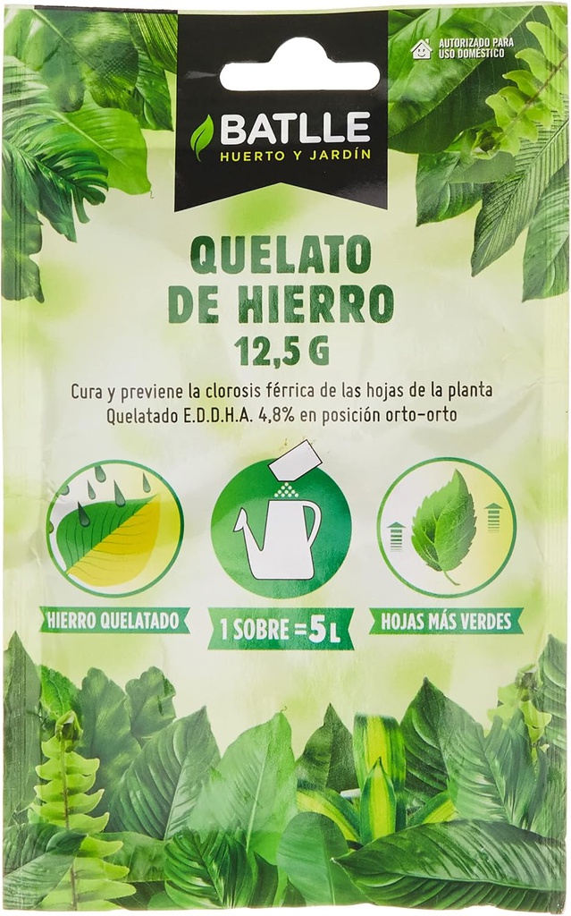 QUELATO DE HIERRO BATLLE SOBRE 5 LTS.
