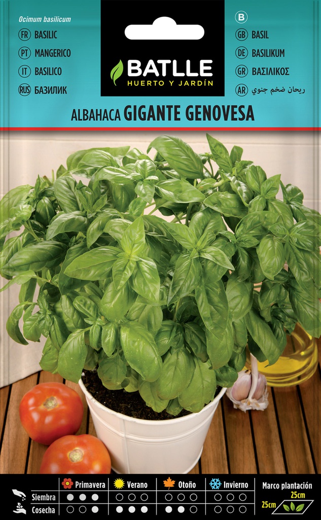 SEMILLAS BATLLE ALBAHACA GIGANTE GENOVESA
