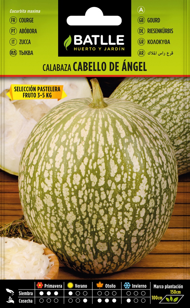 SEMILLAS BATLLE CALABAZA CABELLO ANGEL SEL. PASTELERA