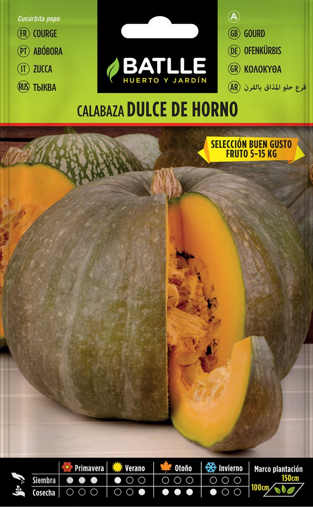 SEMILLAS BATLLE CALABAZA DULCE DE HORNO SEL. BUEN GUSTO