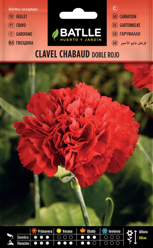SEMILLAS BATLLE CLAVEL CHABAUD ROJO