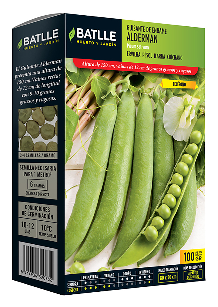 SEMILLAS BATLLE GUISANTE DE ENRAME ALDERMAN 250 GRS.