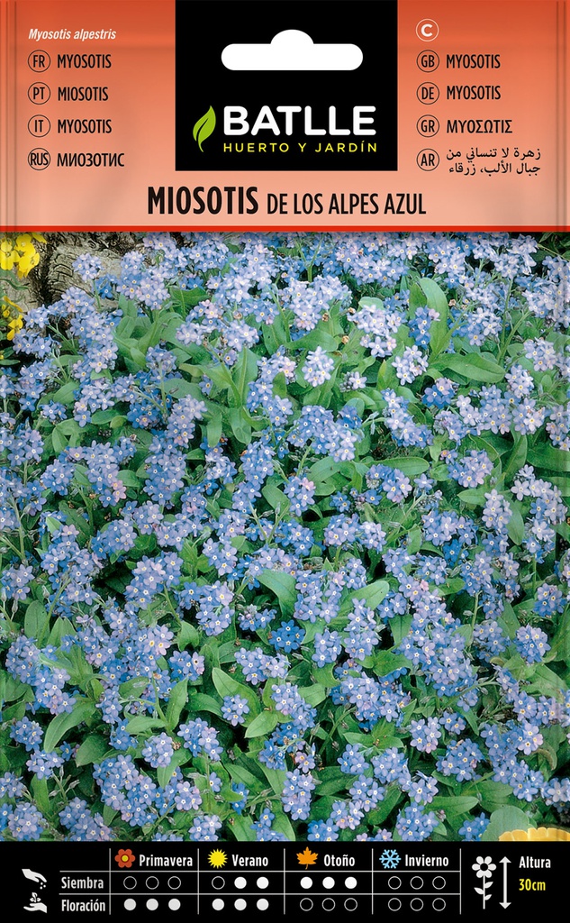 SEMILLAS BATLLE MIOSOTIS DE LOS ALPES AZUL