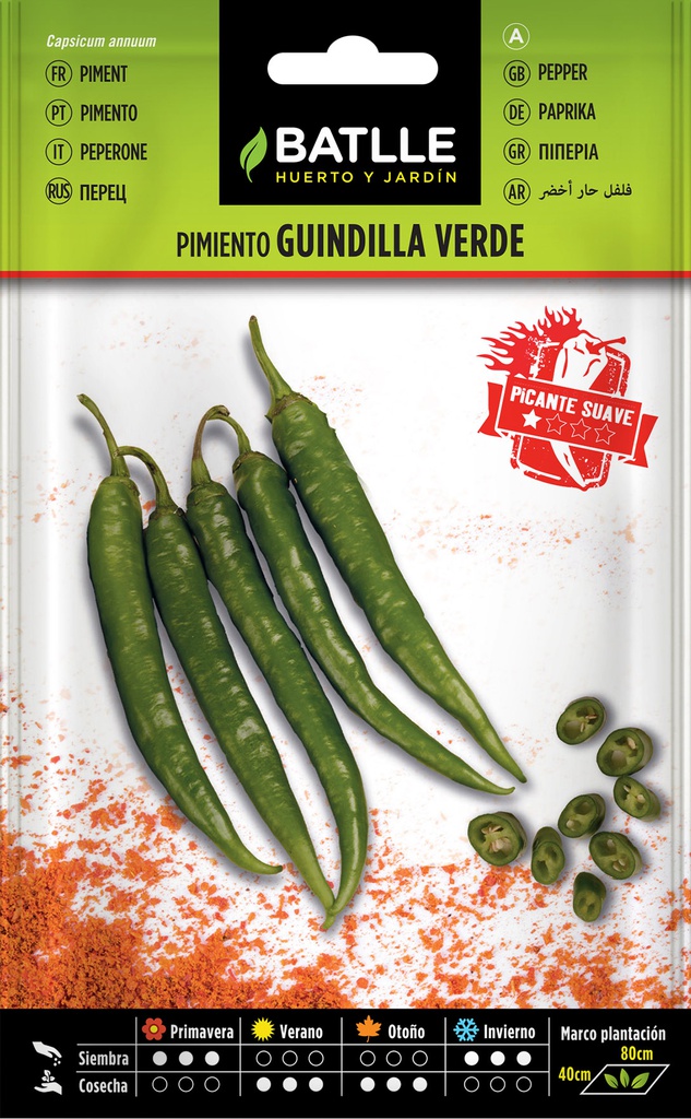 SEMILLAS BATLLE PIMIENTO GUINDILLA VERDE