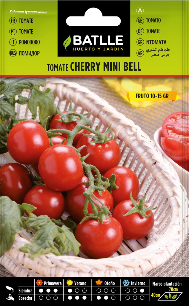 SEMILLAS BATLLE TOMATE MINI BELL ( TIPO CHERRY)