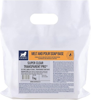 [4751031930557] JABÓN BASE GLICERINA TRANSPARENTE "SUPER CLEAR" SIN SLS 1KG