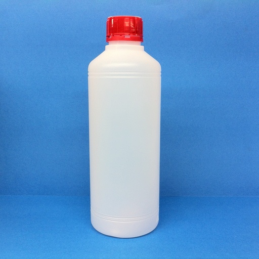 [0100FR1INOT] BOTELLA 1 LITRO INCOLORA T/ROJO