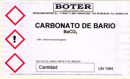 [CAR05] CARBONATO DE BARIO BOTER