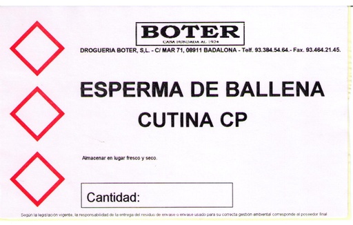 CETIL PALMITATO "ESPERMA DE BALLENA" BOTER