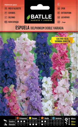 [3001502] SEMILLAS BATLLE ESPUELA-DELPHINIUM DOBLE VARIADA