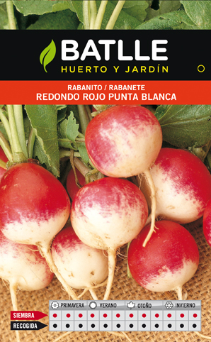 [3001251] SEMILLAS BATLLE RABANITO REDONDO ROJO PUNTA BLANCA
