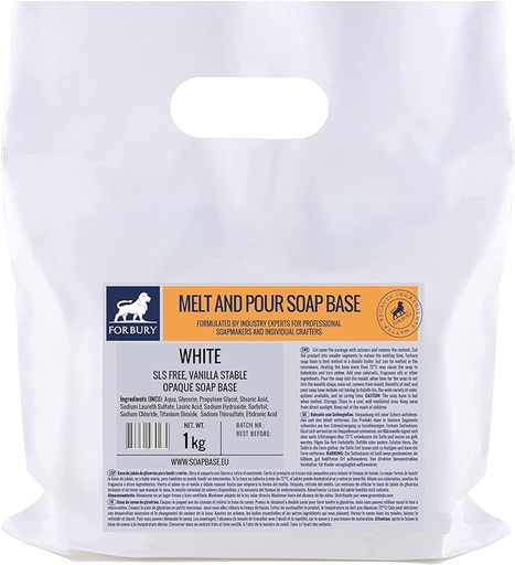 [4751031930274] JABÓN BASE GLICERINA OPACO "WHITE" SIN SLS 1KG