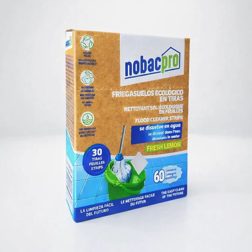 [071680] DETERGENTE TIRAS NOBACPRO SUELO 30 TIRAS 60 LAVADOS LIMON
