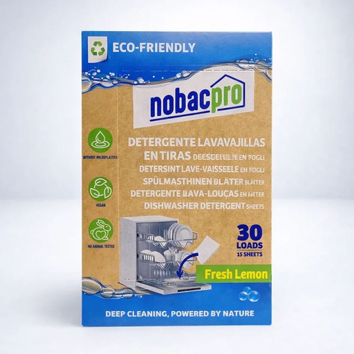 [074255] LAVAVAJILLAS 15 TIRAS NOBAC LIMON 30 LAVADOS